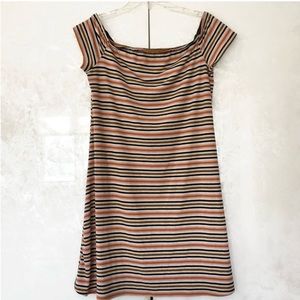 SO Off Shoulder Ribbed Dress